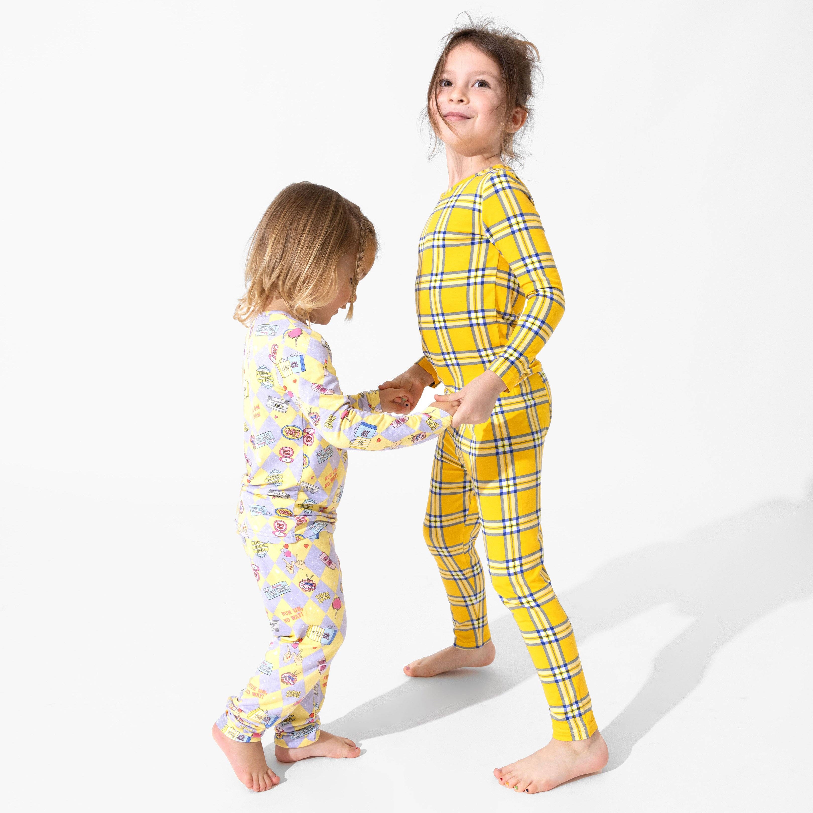 Bamboo Long Sleeve Pajama Set - Clueless Total Betty Plaid - Image 8