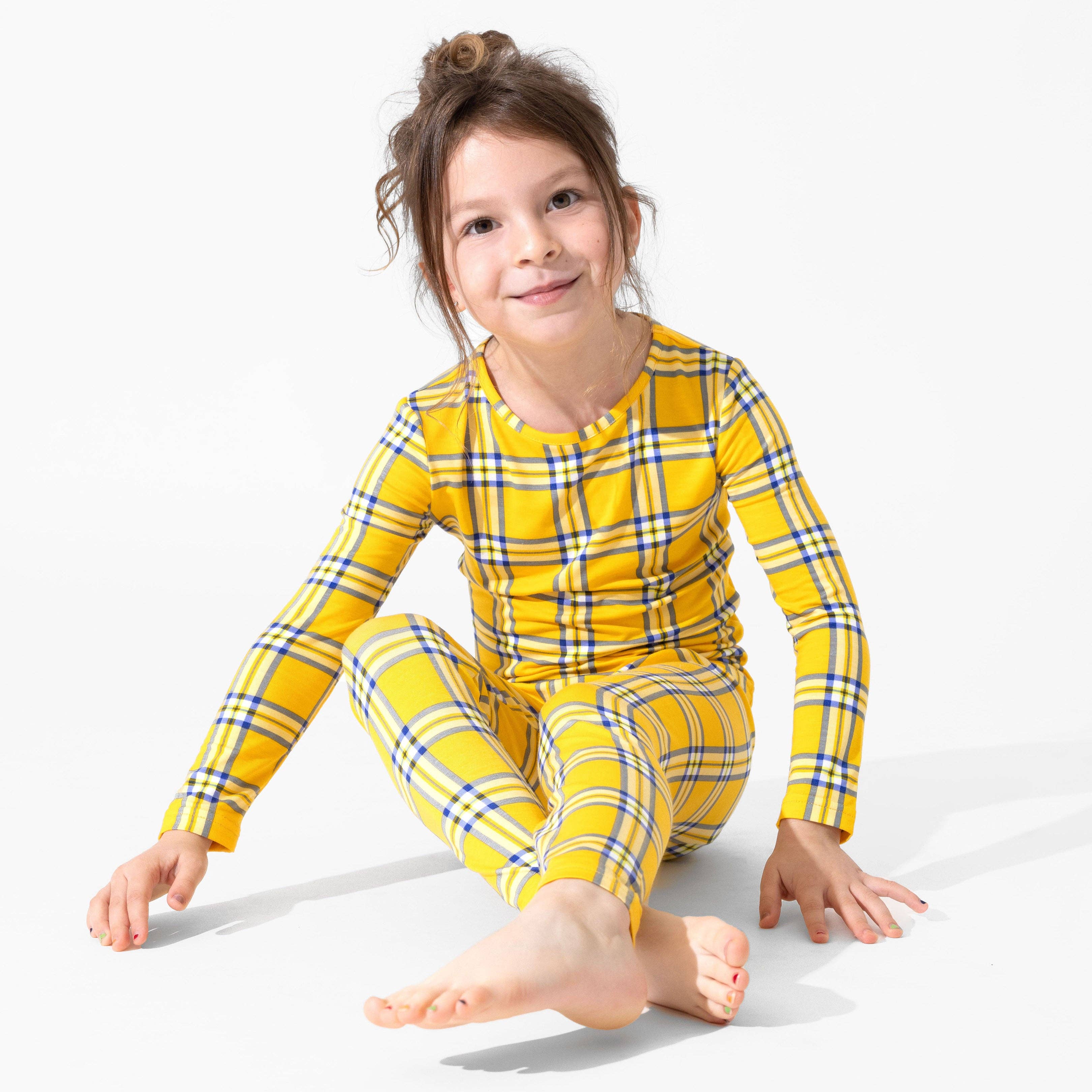 Bamboo Long Sleeve Pajama Set - Clueless Total Betty Plaid - Image 9