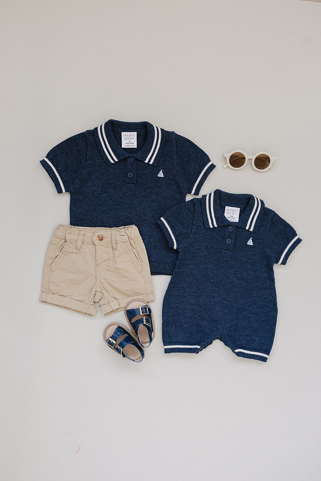 Collared Sailboat Knit Short Romper - Image 6