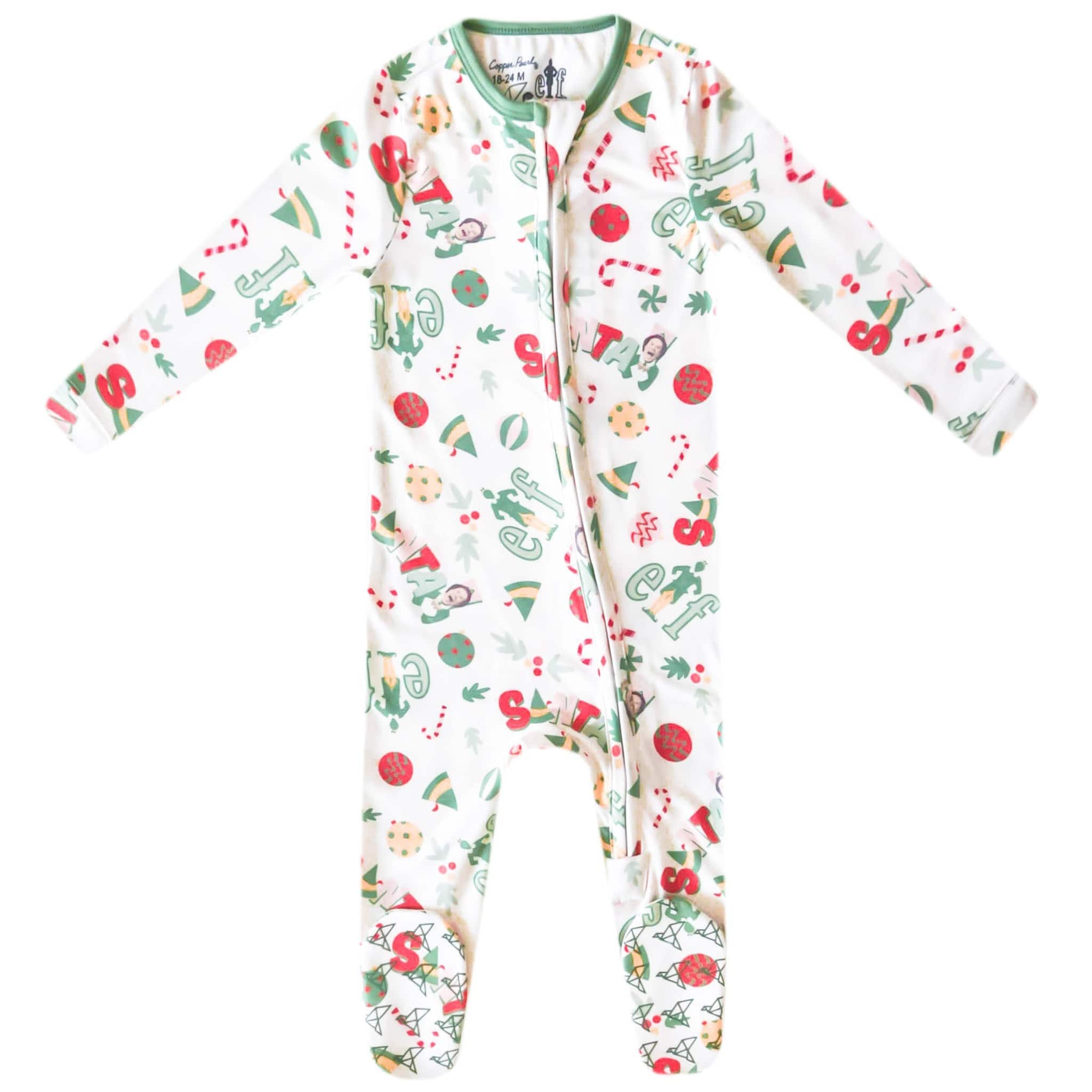 Footie with 2-Way Zipper - Elf - Image 5