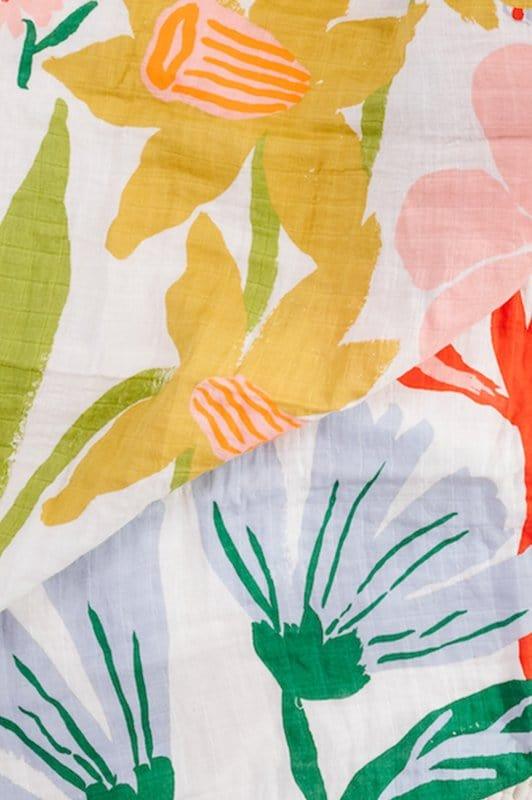 Girl's Swaddle Blanket - Cottage Garden - Image 2