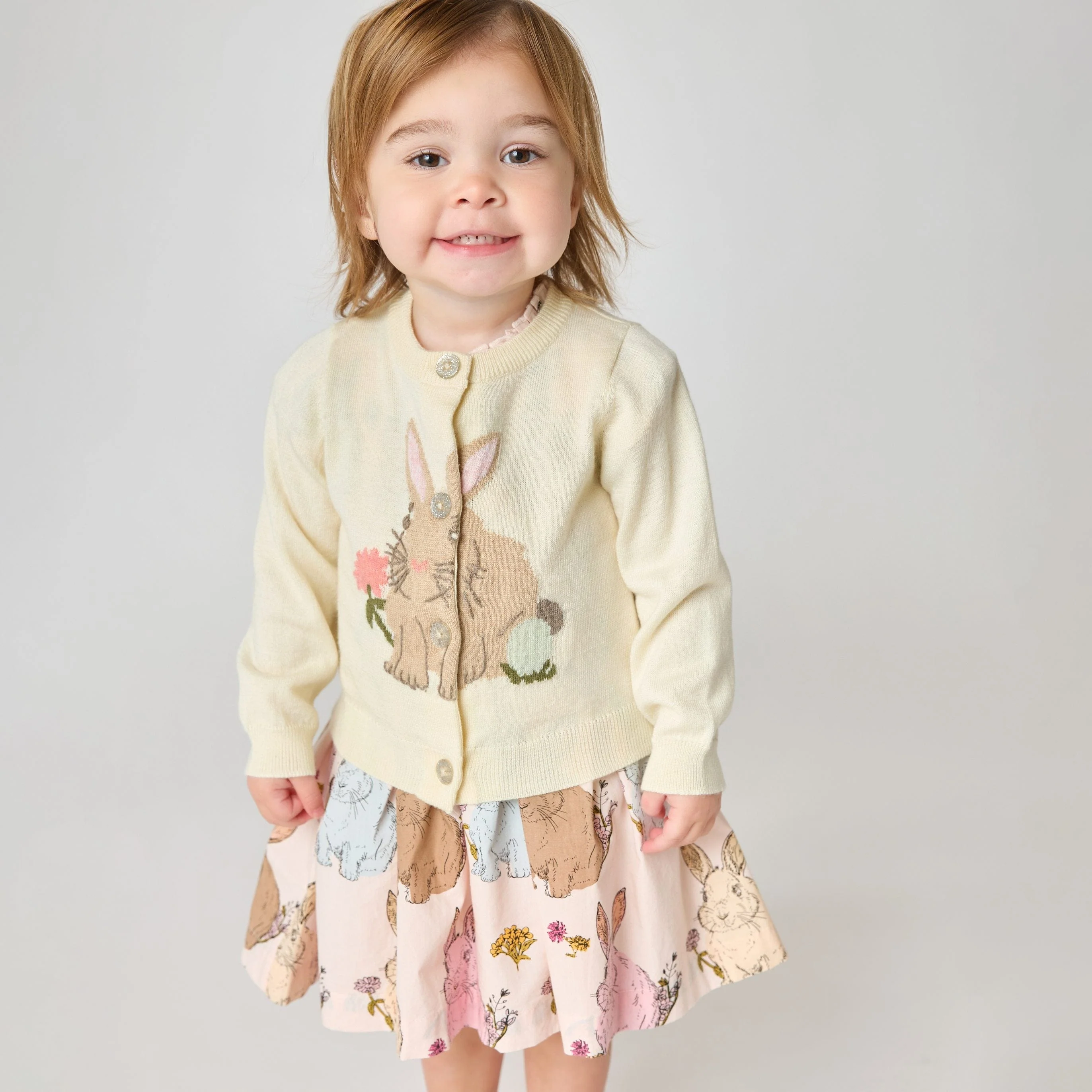 Cotton Long Sleeve Maude Sweater - Bunny - Image 2