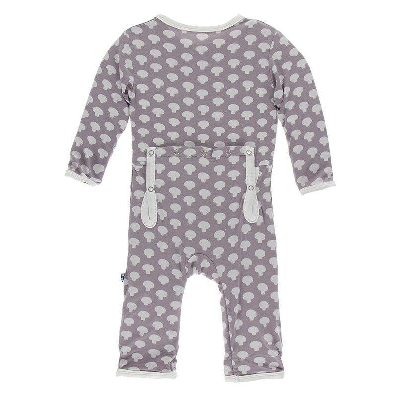 Bamboo Coverall with Zipper - Quail Button Mushrooms - Image 2