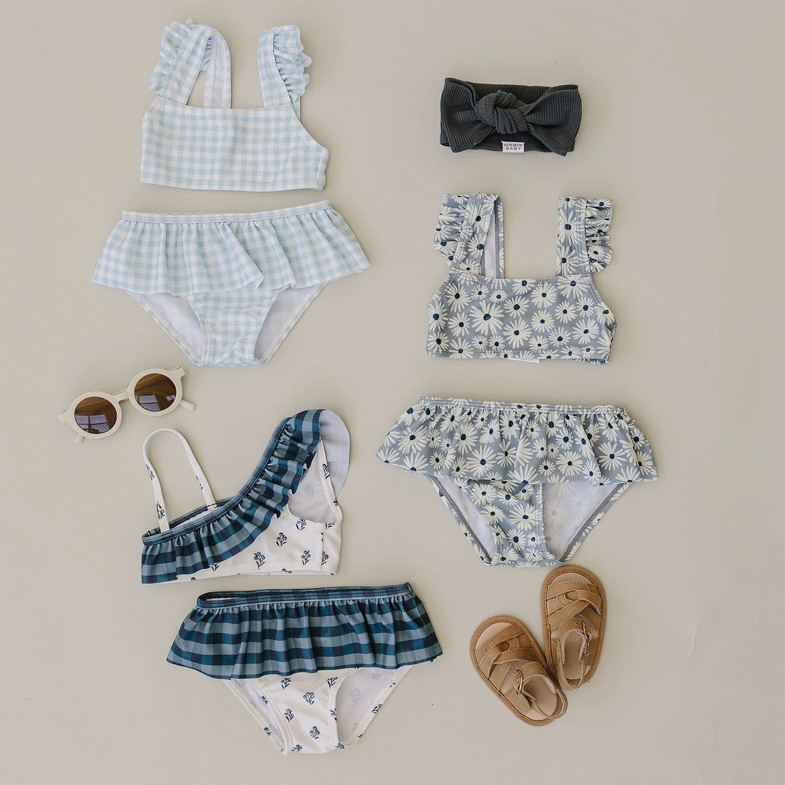 Cream Berry Ruffle Shoulder Bikini Set - Image 9