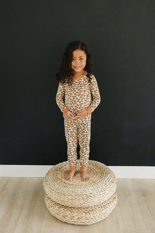 Bamboo Long Sleeve Pajama Set - Cream Magnolia (Floral) - Image 3