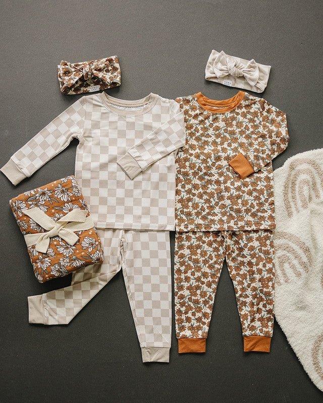 Bamboo Long Sleeve Pajama Set - Cream Magnolia (Floral) - Image 4