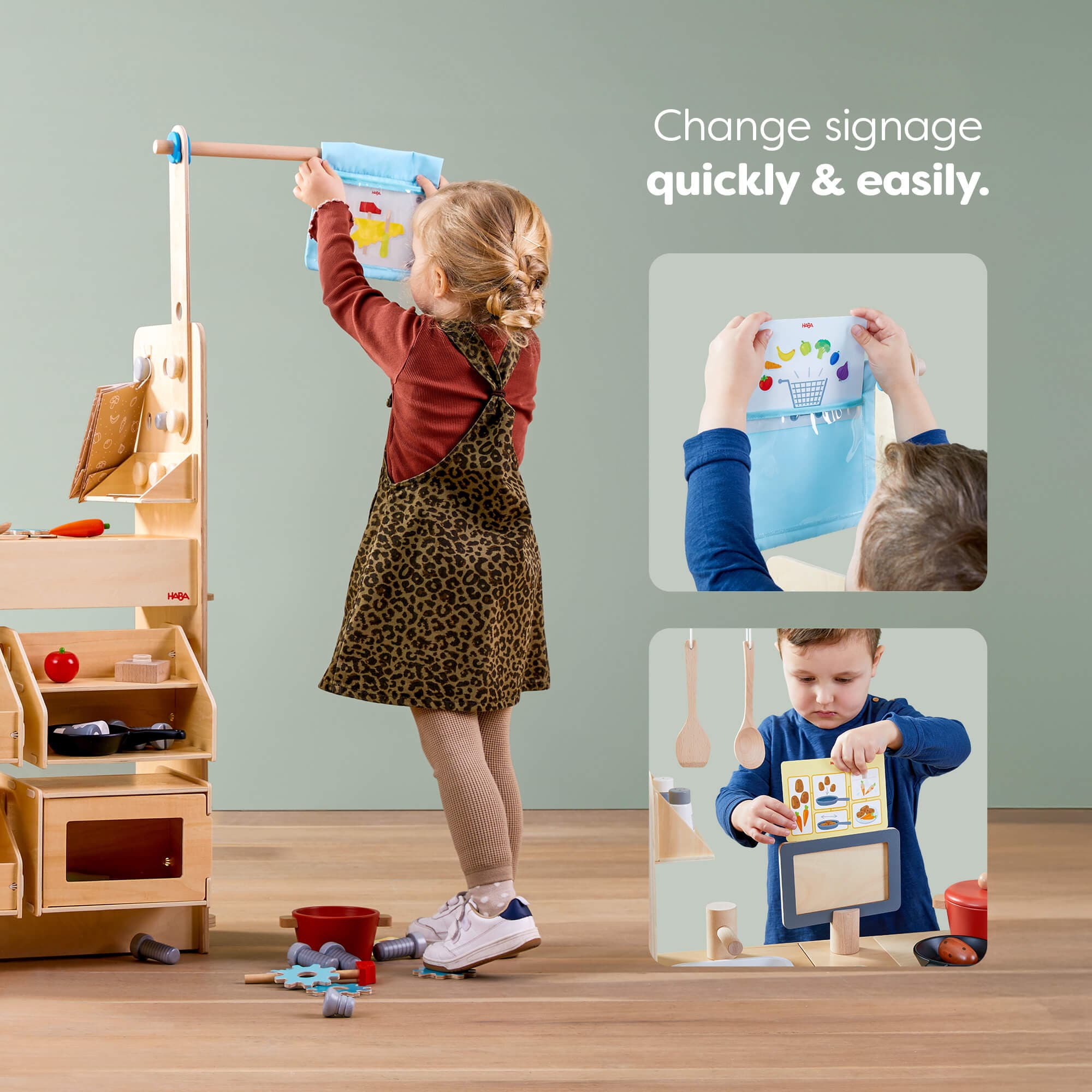 Creative Play 3 in 1 – Play Kitchen, Store & Workshop - Image 10