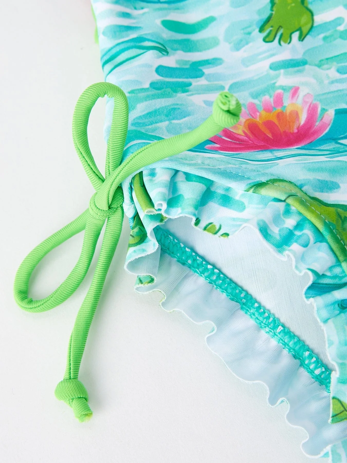 "Crocodile" Green Girls' Swimsuit - Image 3