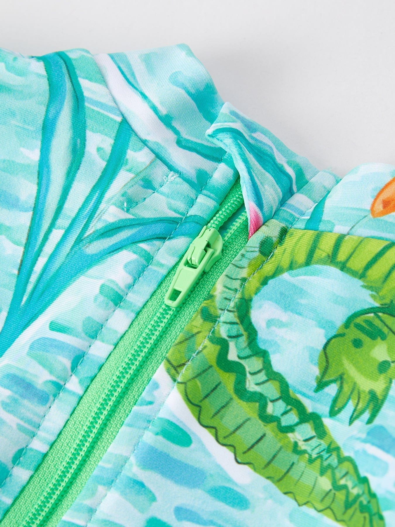 "Crocodile" Green Girls' Swimsuit - Image 5