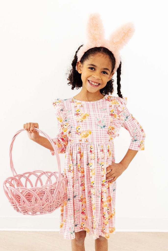 Daisy Ducklings 3/4 Sleeve Ruffle Twirl Dress - Image 2