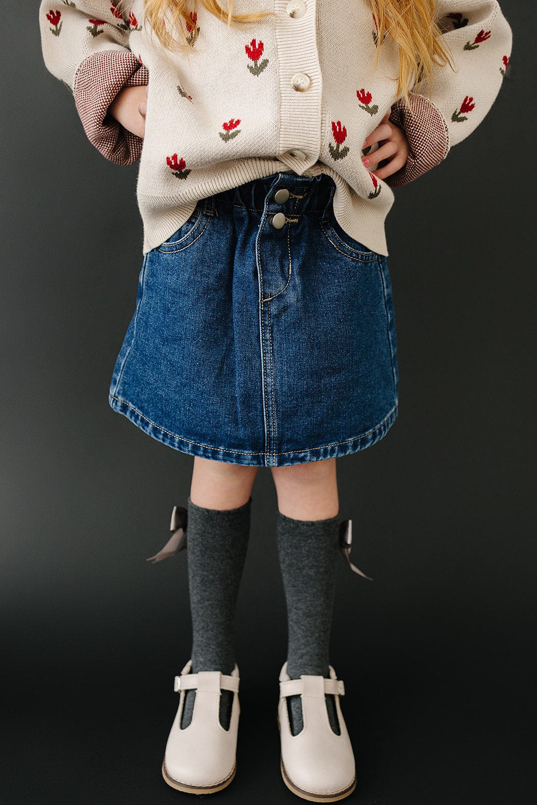 Dark Wash Denim Skirt - Image 2