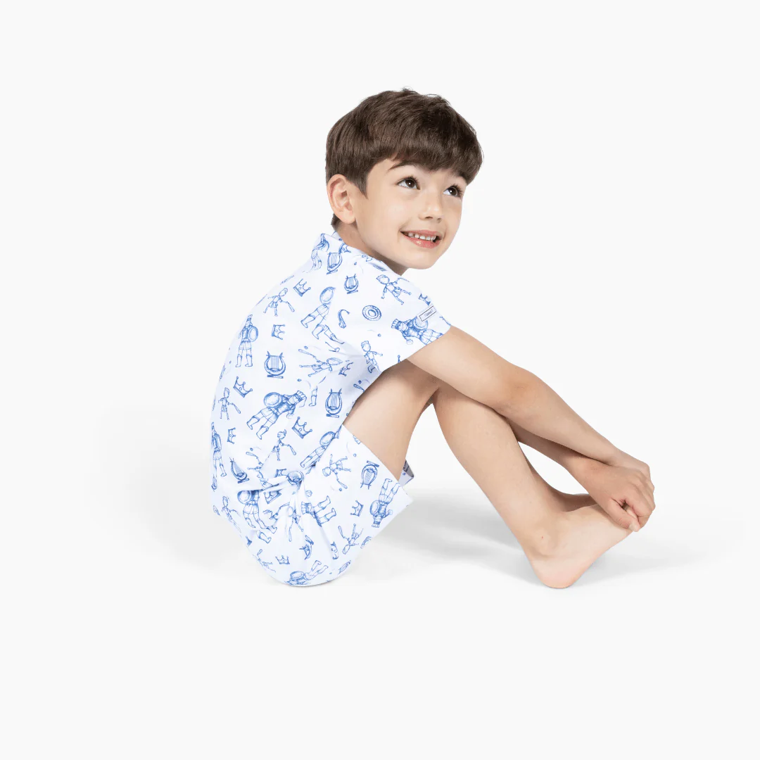 David & Goliath Blue PJ Shorts Set Cotton - Image 3