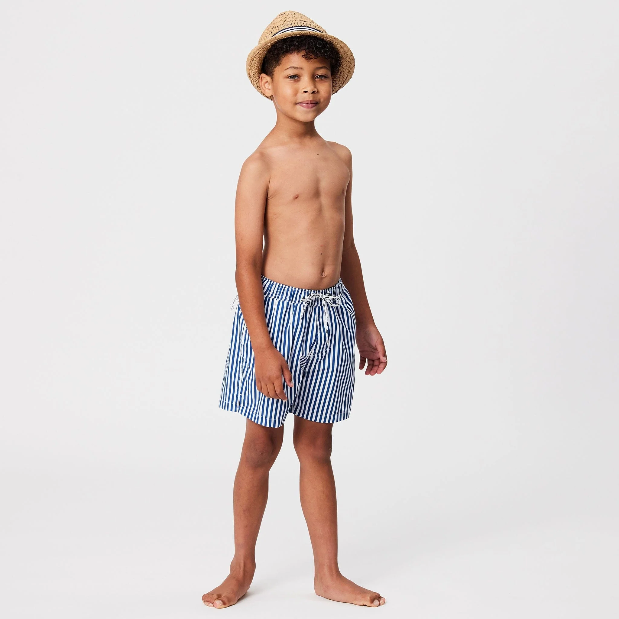 Denim Stripe Comfort Lined Swim Short - Image 8