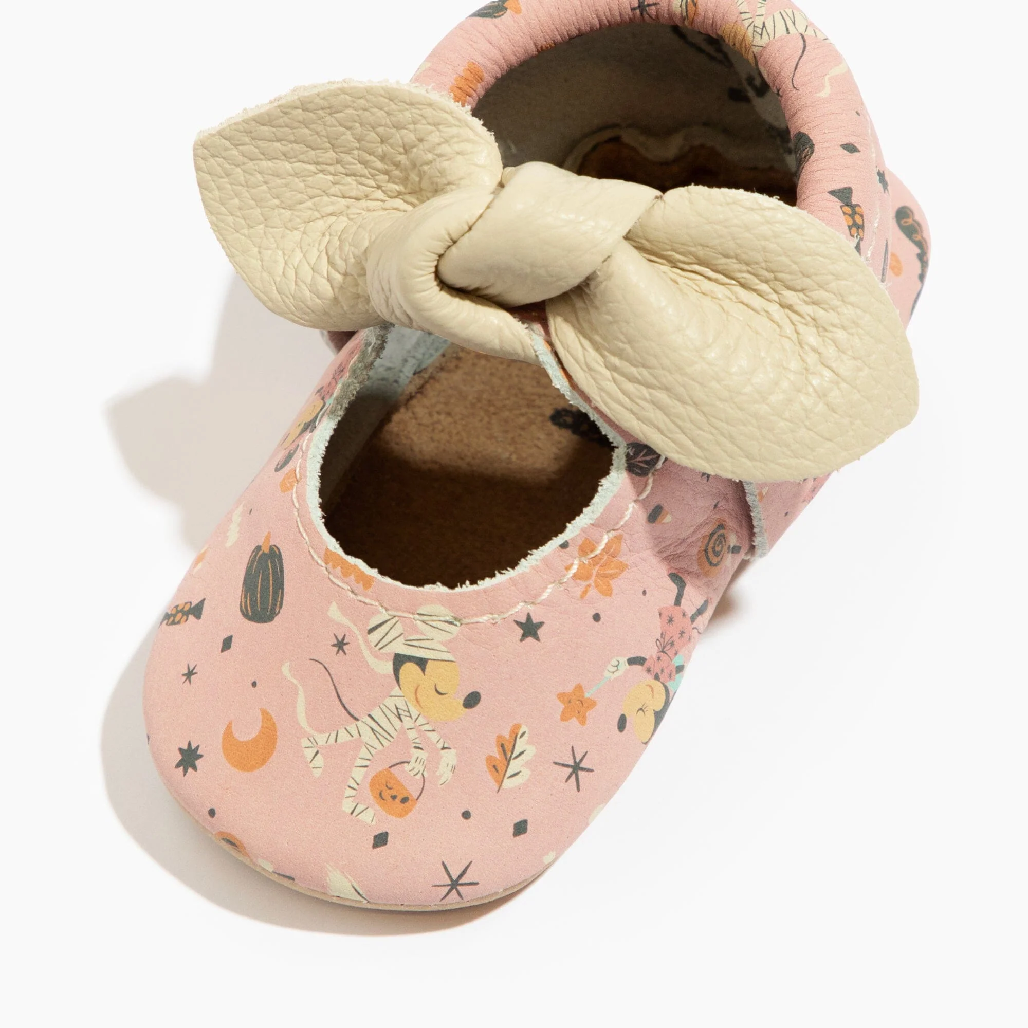 Disney Mickey and Minnie Halloween Knotted Bow Baby Shoe - Image 2