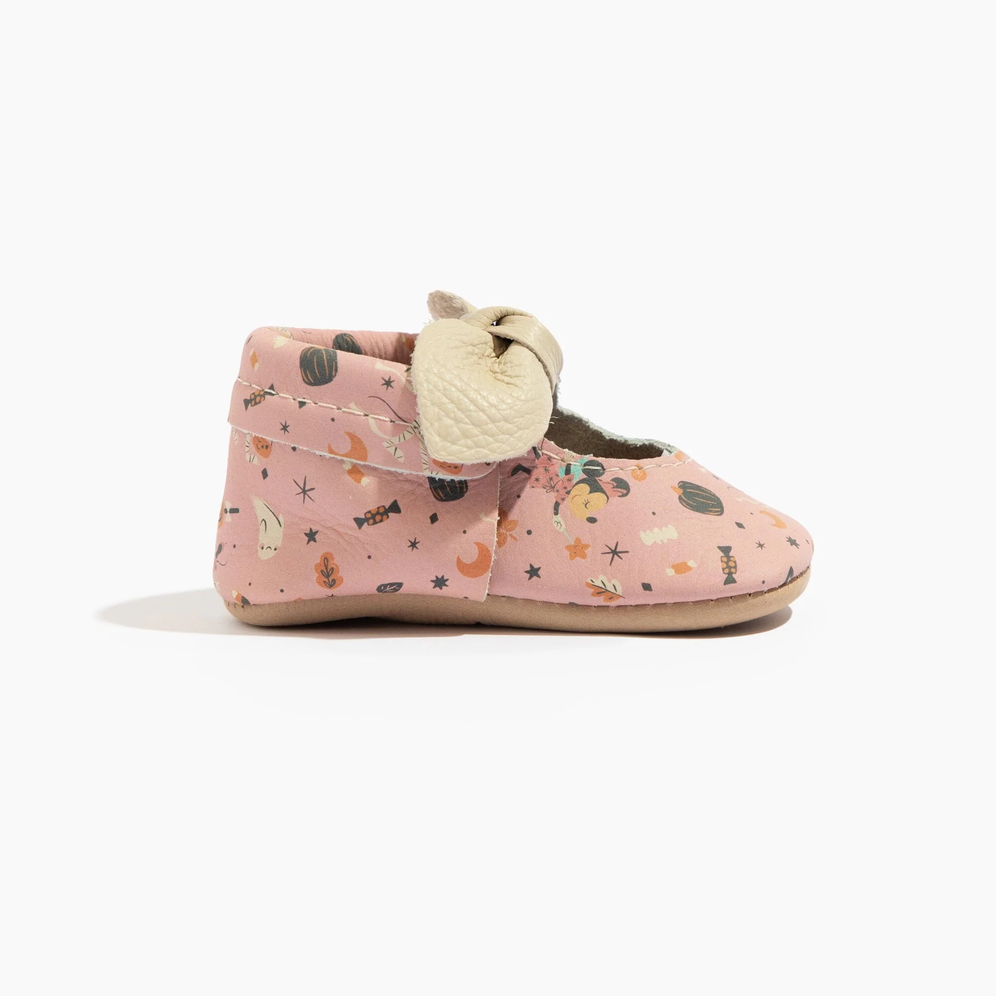 Disney Mickey and Minnie Halloween Knotted Bow Baby Shoe - Image 3