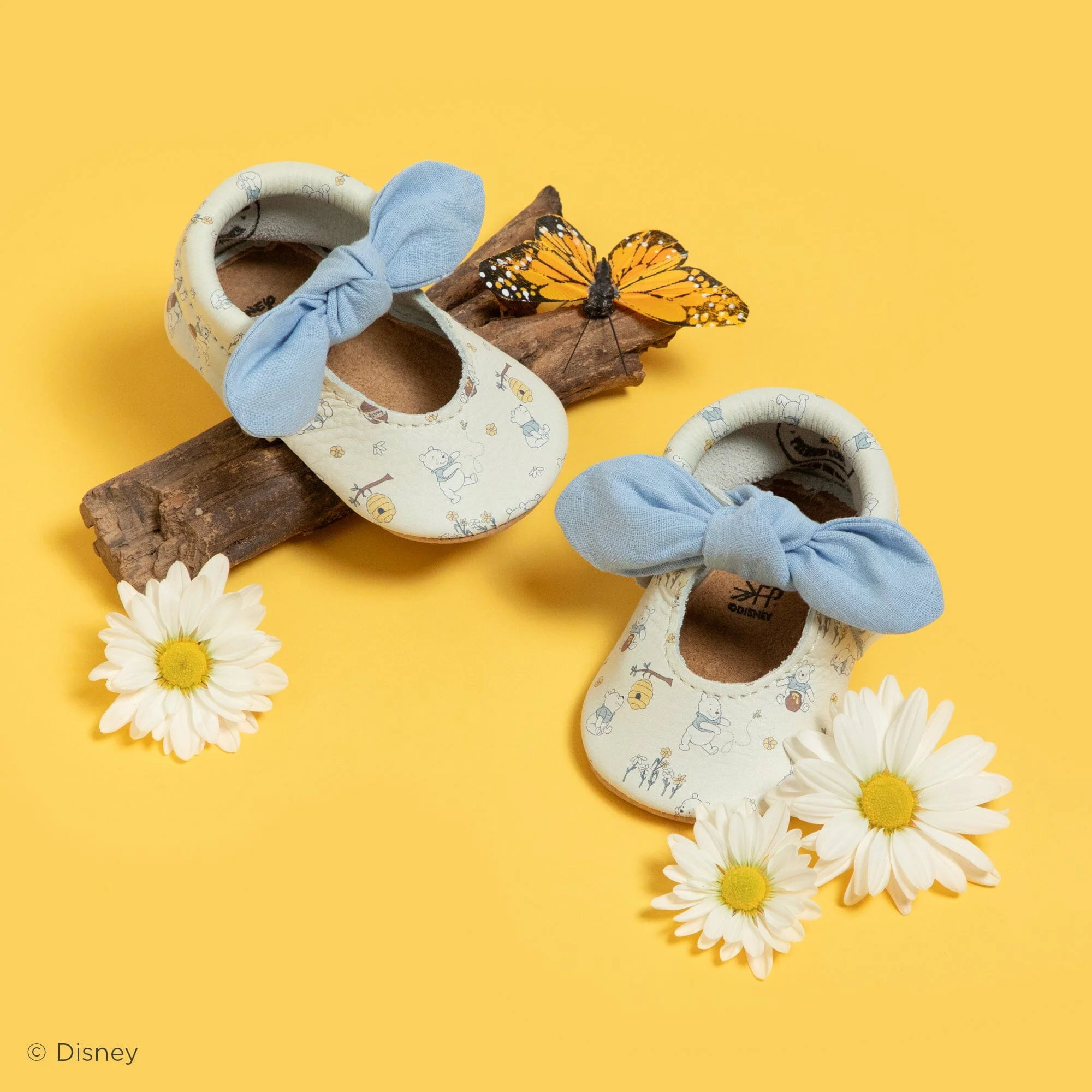 Disney Pooh Bear Linen Knotted Bow Baby Shoe - Image 7