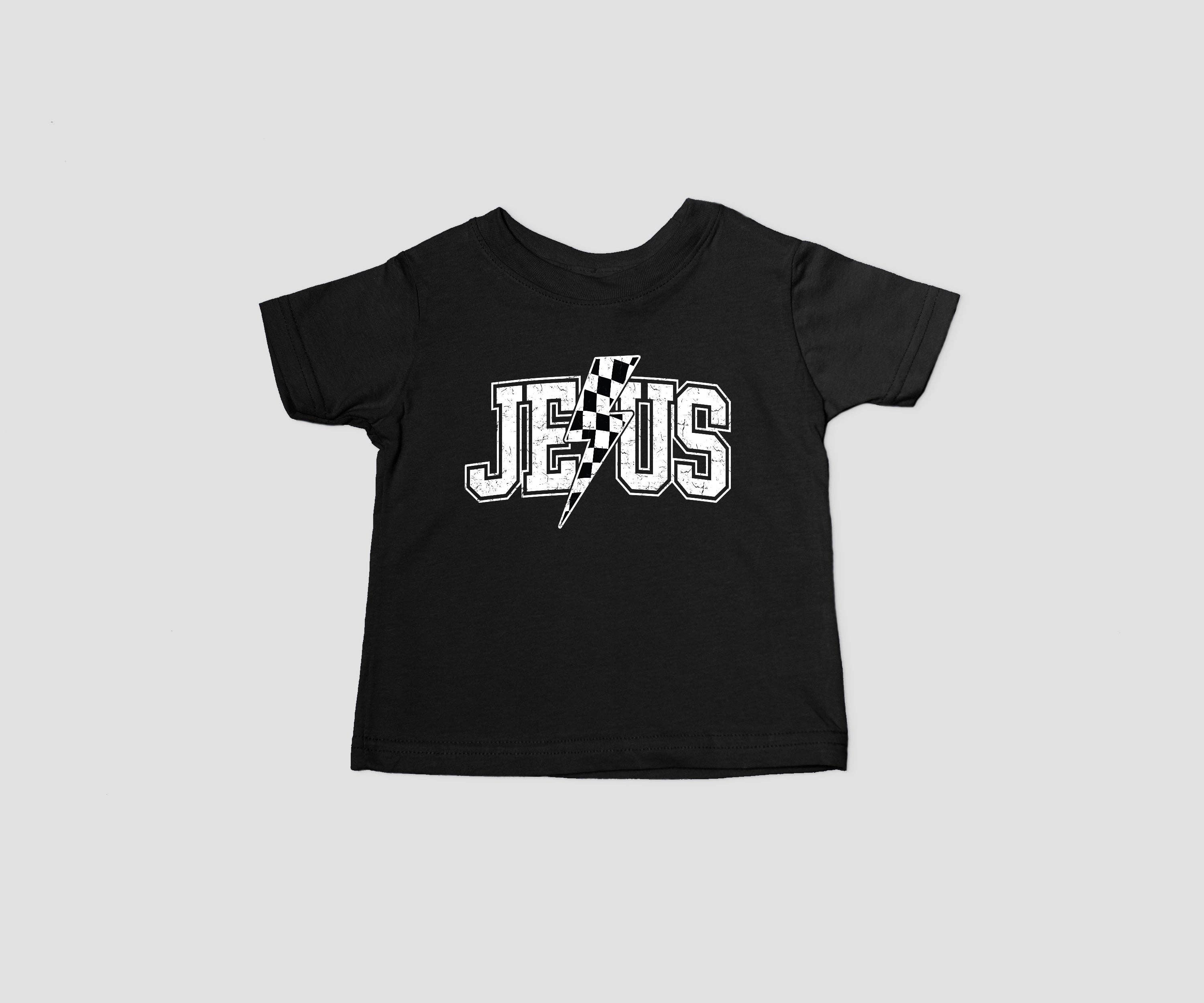 "Divine Power" Tee Shirt - Jesus with Lightning Bolt - Image 2