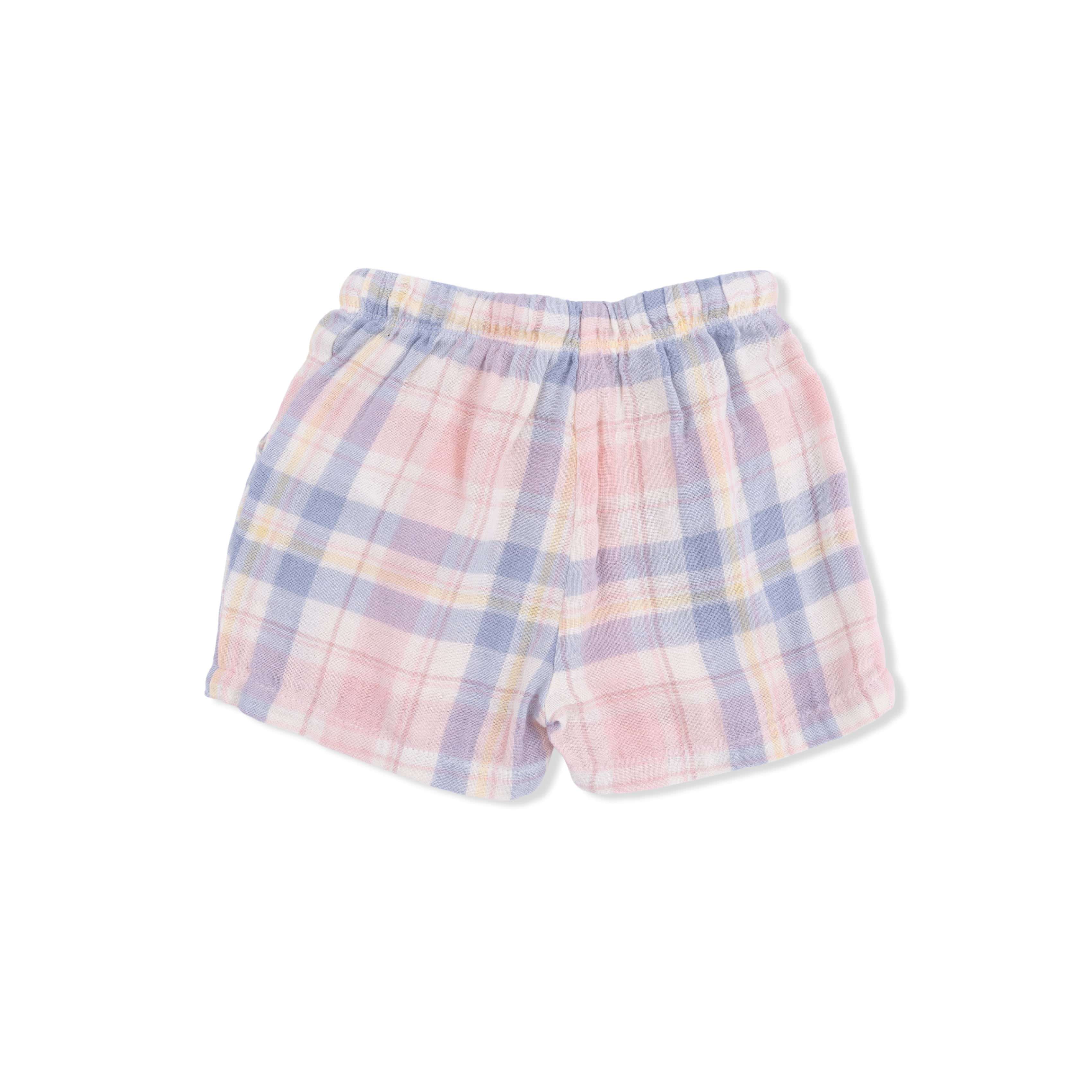 Polo Top with Casual Short - Dusty Plaid - Image 6