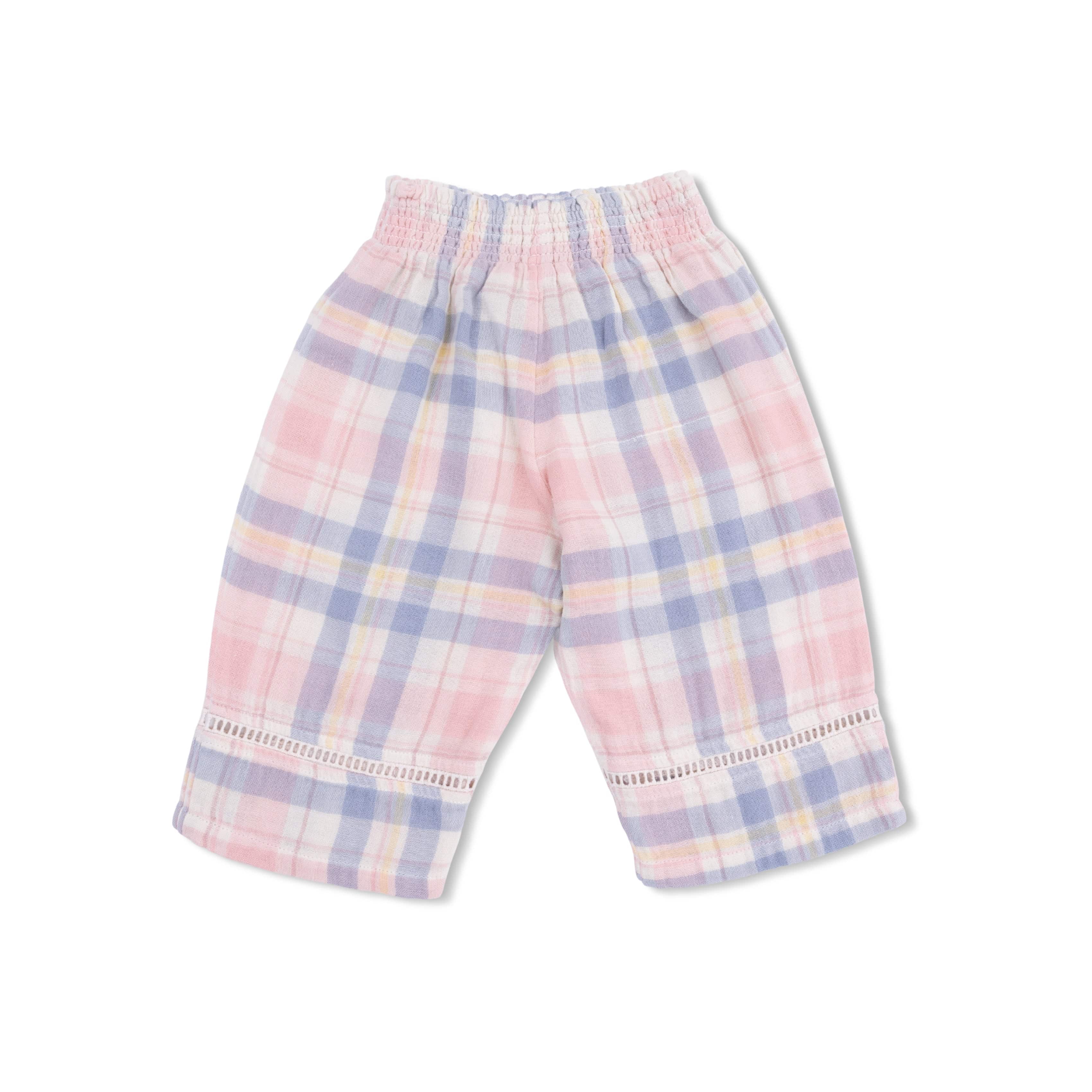Smocked Blouse and Pant Set - Dusty Plaid - Image 4