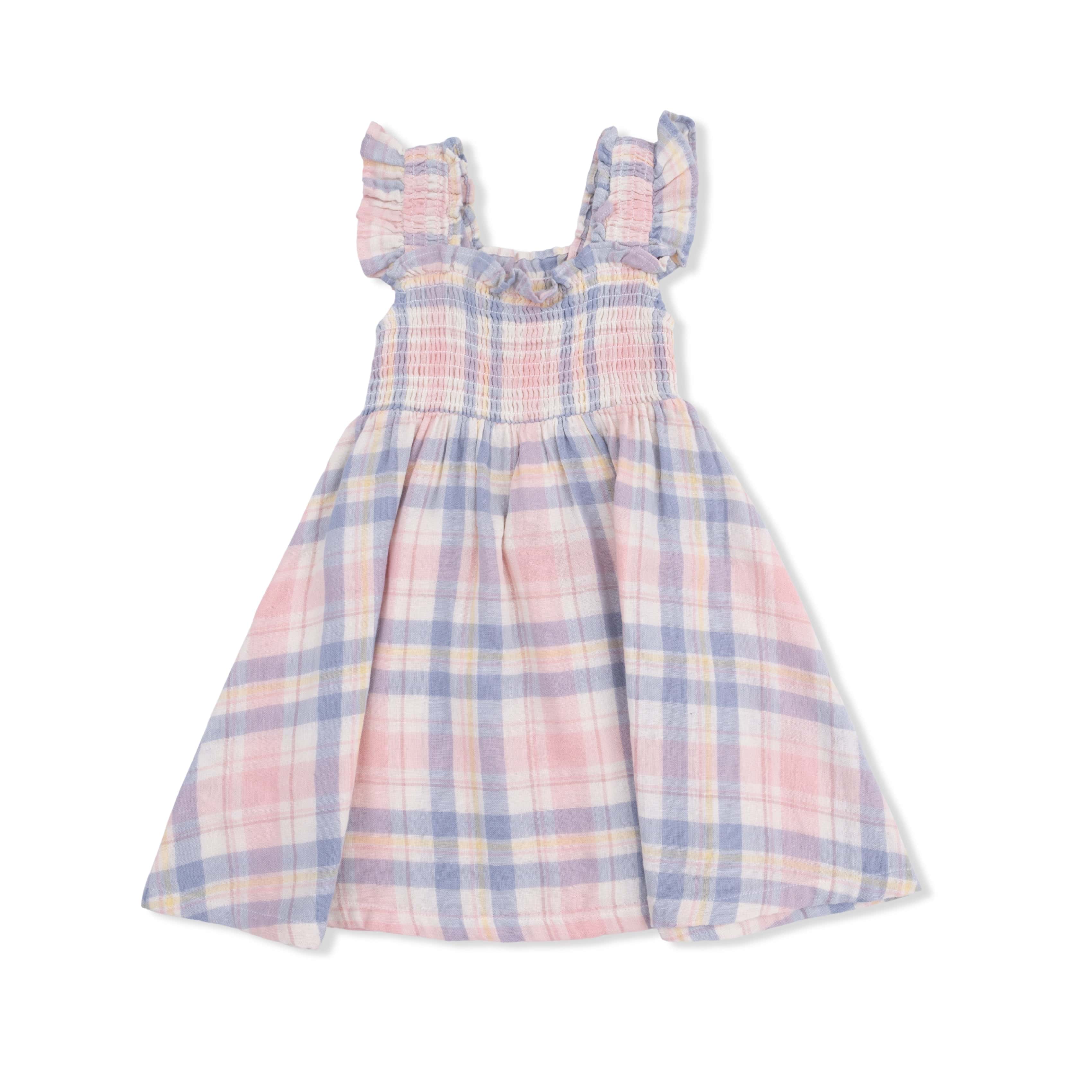 Smocked Sundress with Bloomer - Dusty Plaid - Image 2