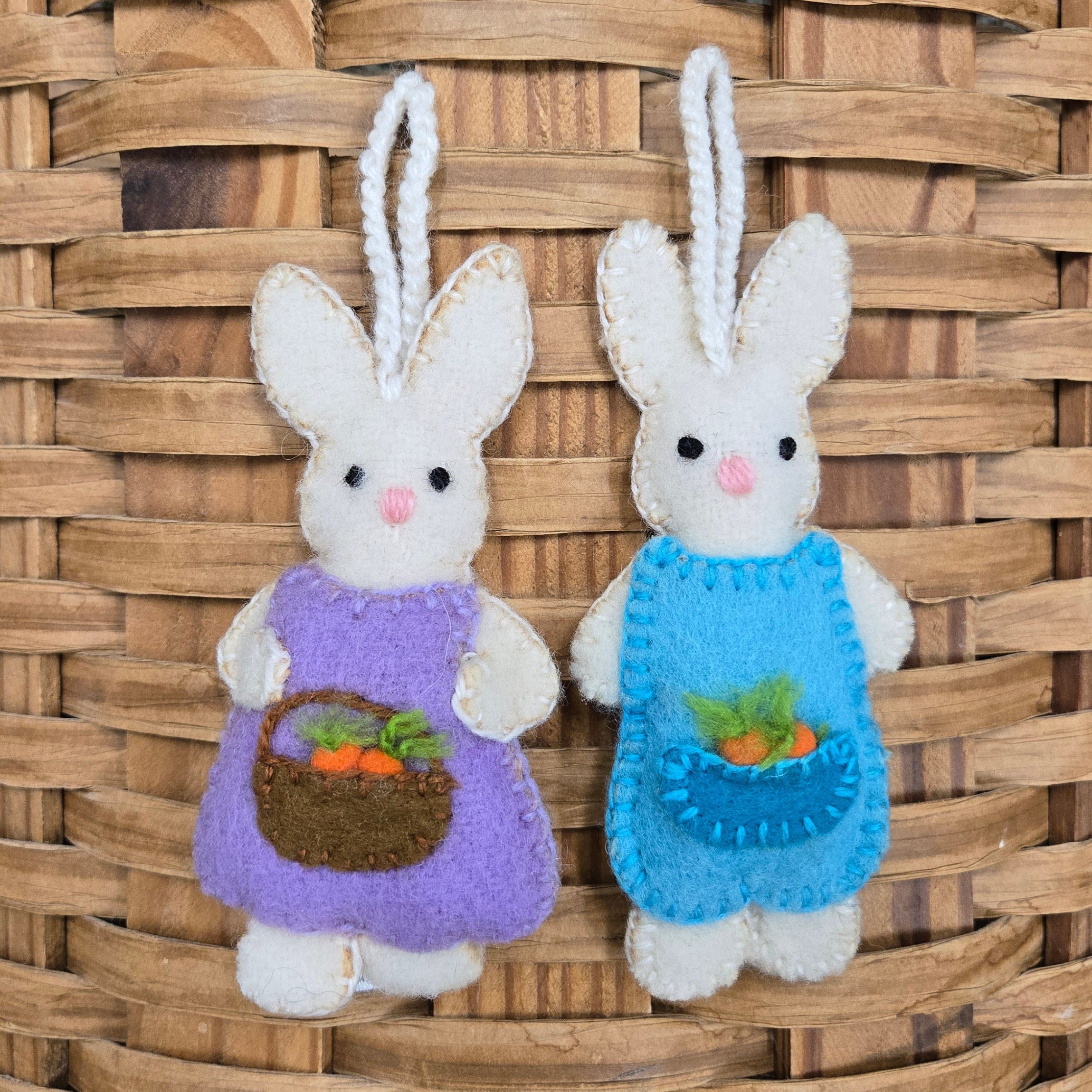 Easter Bunny Ornaments - Set of 2 - Image 2