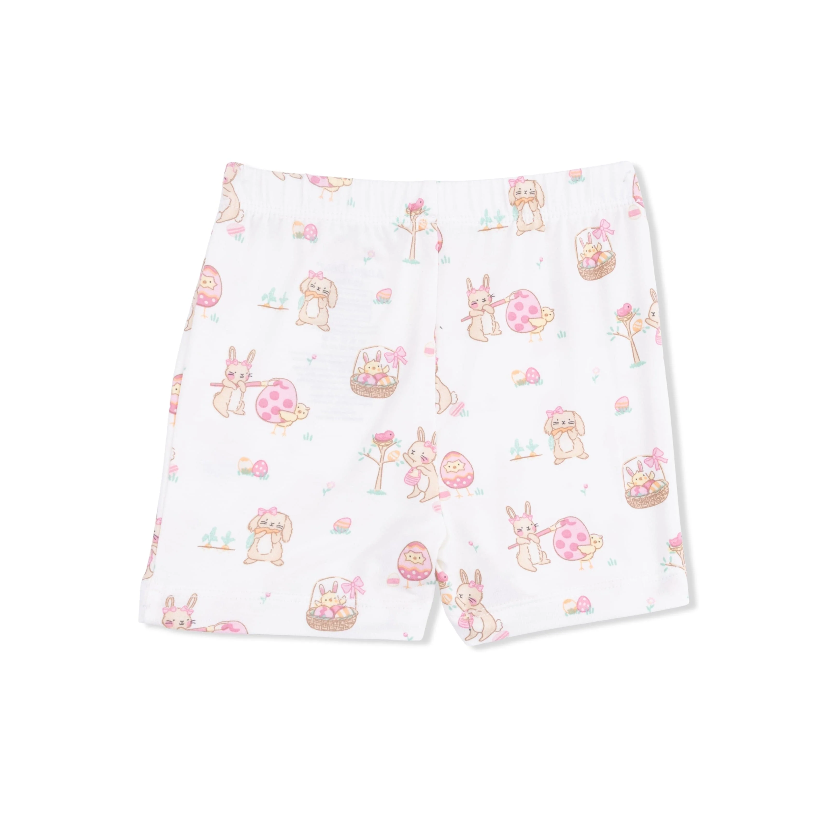 Short Sleeve Pajama Set with Shorts - Easter Egg Hunt Pink - Image 5