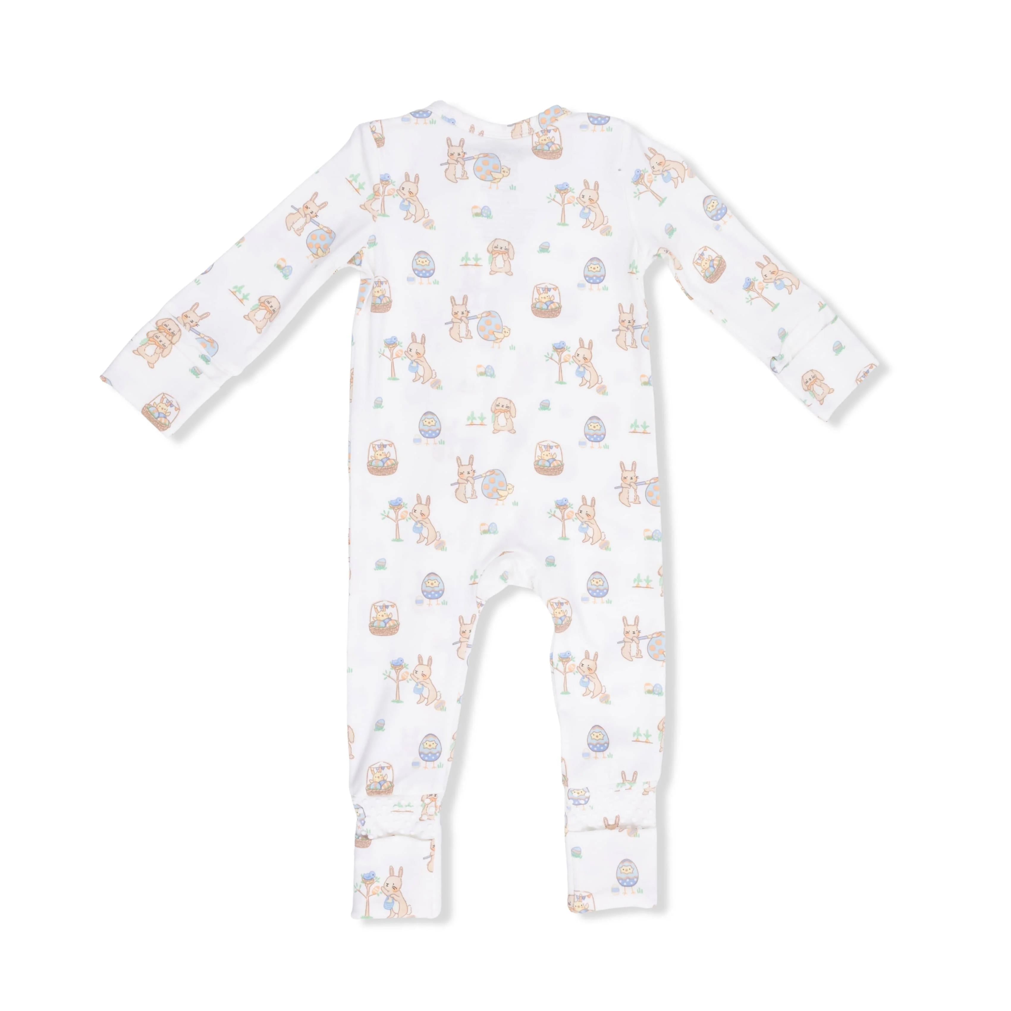 Convertible Footie Romper - Easter Egg Hunt Uni - Image 3