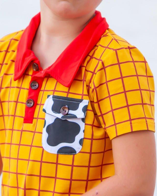 Bamboo Boy's Cowboy BFF Fairytale Polo Shirt - Image 2