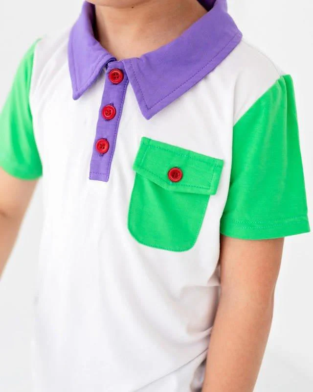 Bamboo Boy's Space Ranger Fairytale Polo Shirt - Image 2