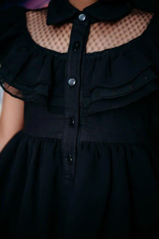 Girl's Gothic Darling Party Twirl Dress - Image 3