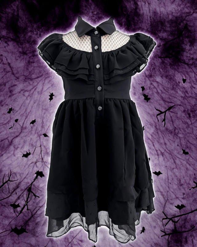 Girl's Gothic Darling Party Twirl Dress - Image 4