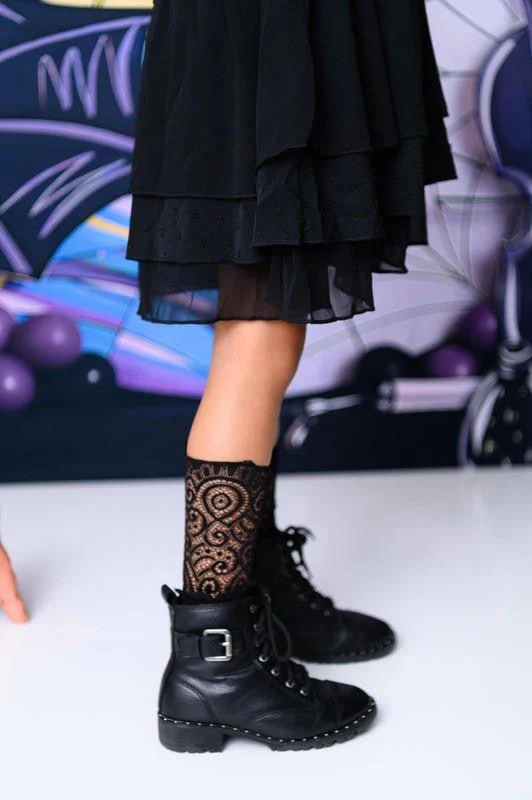 Girl's Gothic Darling Party Twirl Dress - Image 6