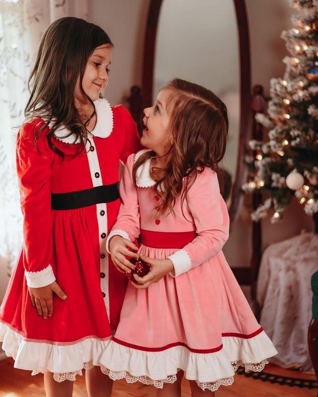 Girl's Holiday Twirl Dress - Sweetie Clause - Image 3