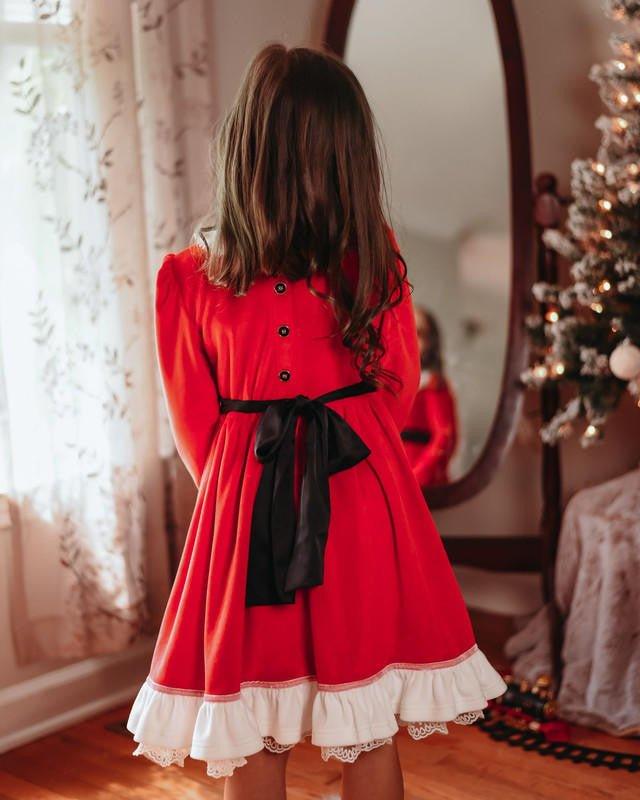 Girl's Holiday Twirl Dress - Sweetie Clause - Image 4