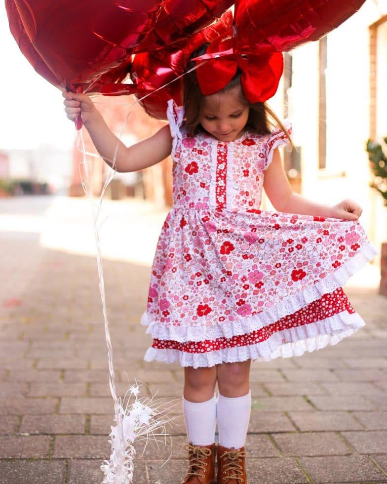 Girl's Twirl Dress - Love Blooms (Floral) - Image 3