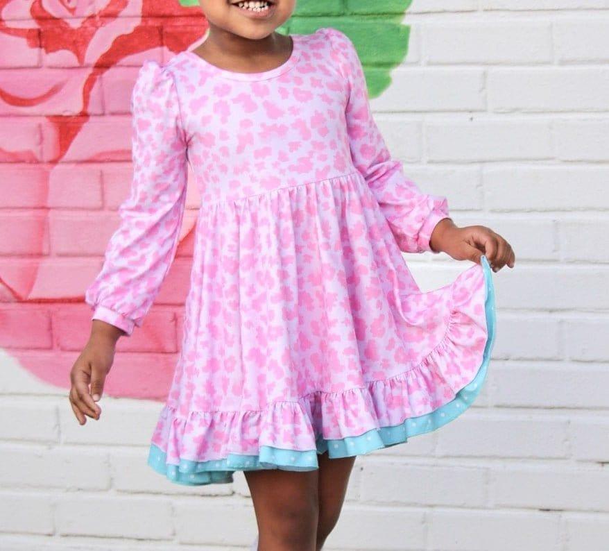 Girl's Twirl Dress - Wild Thing (Pink Leopard) - Image 2