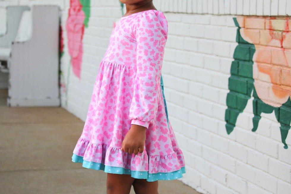 Girl's Twirl Dress - Wild Thing (Pink Leopard) - Image 3