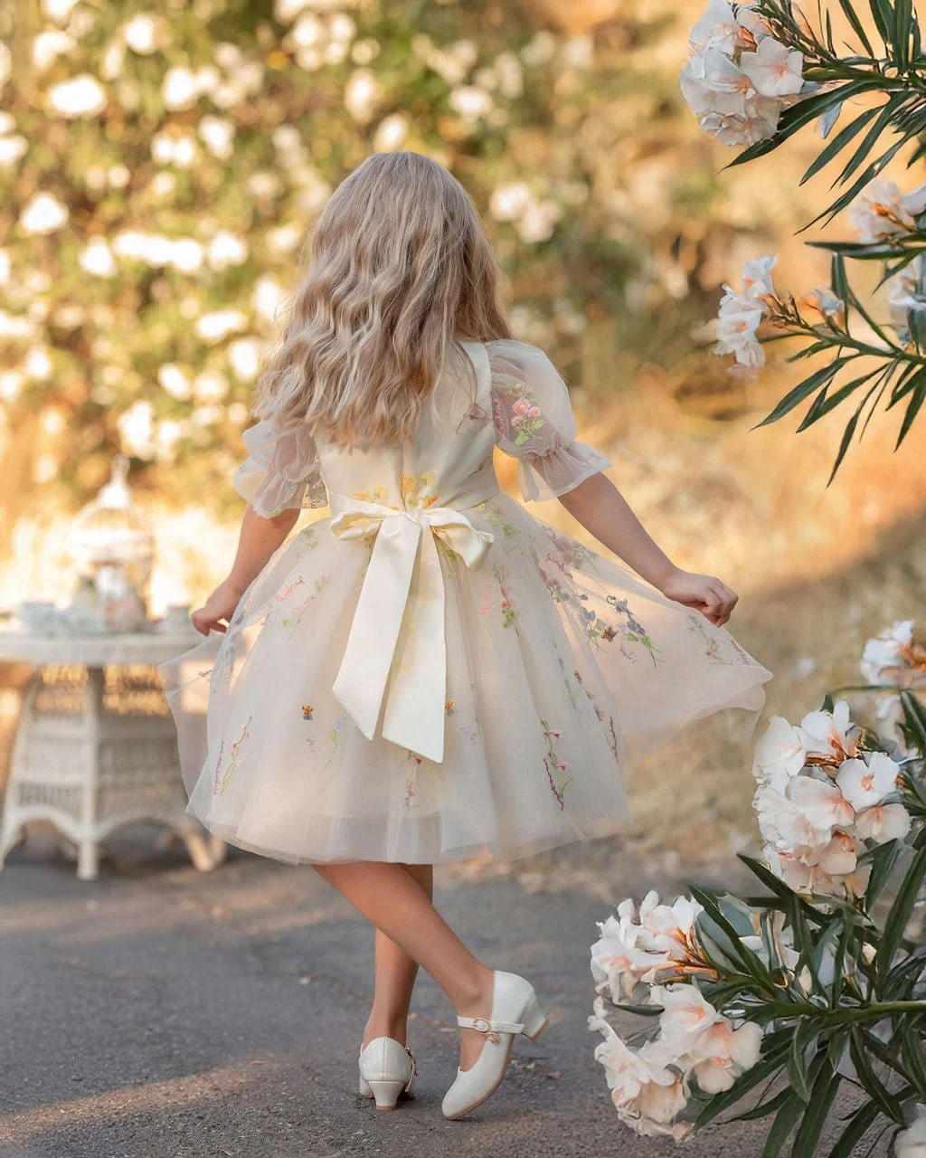 Enchanted Bloom Embroidered Tulle Dress - Image 2