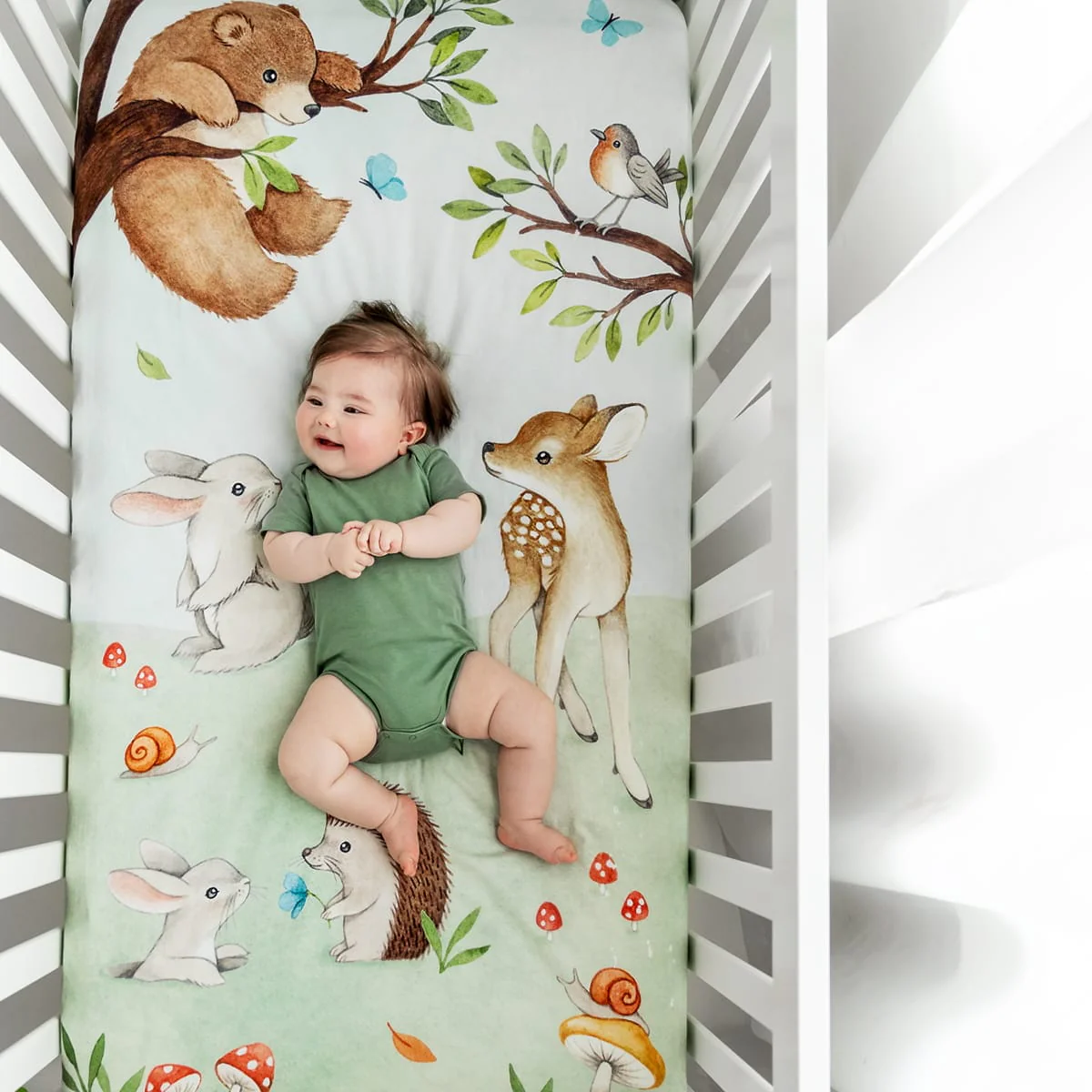 Enchanted Forest Standard Size Crib Sheet - Image 2