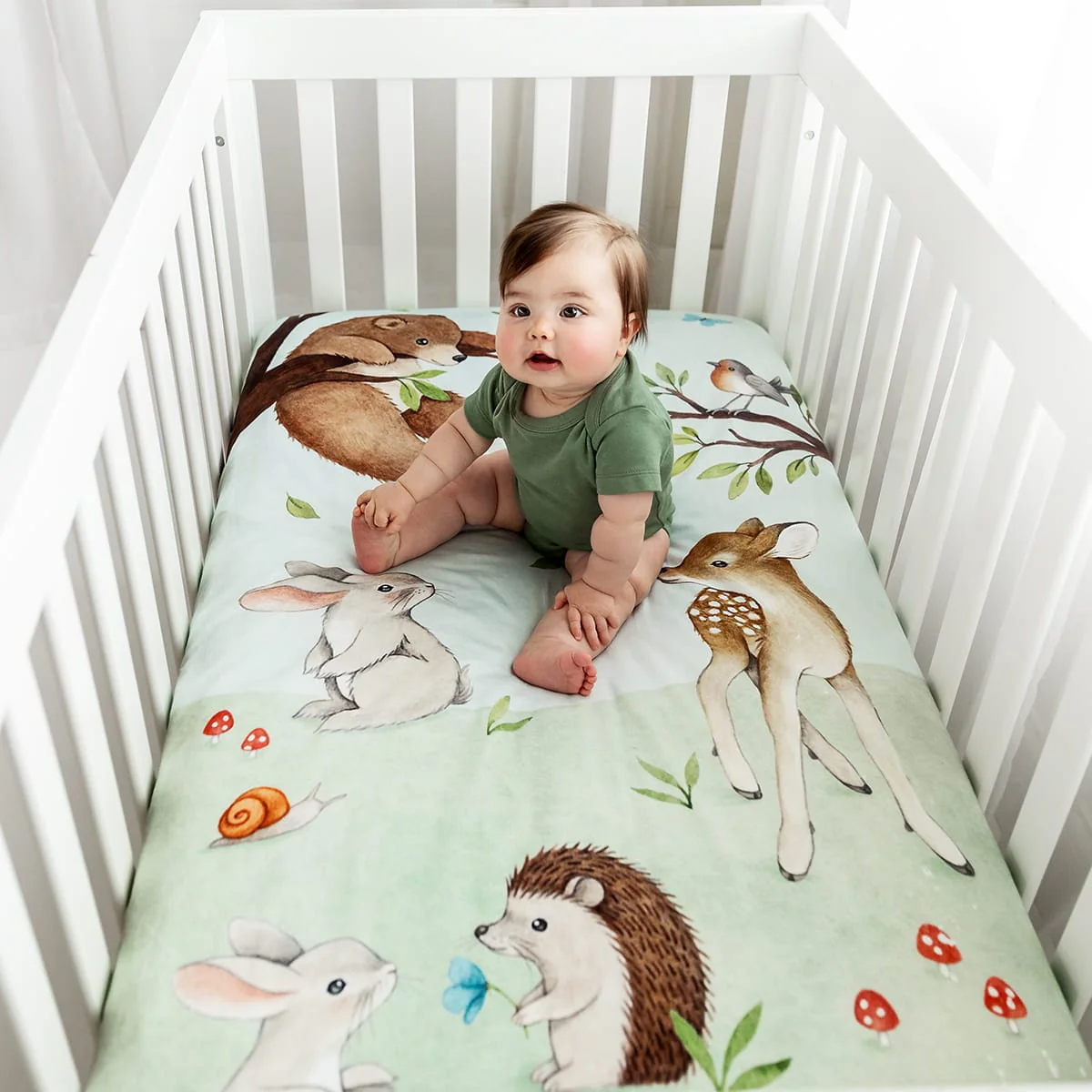 Enchanted Forest Standard Size Crib Sheet - Image 3