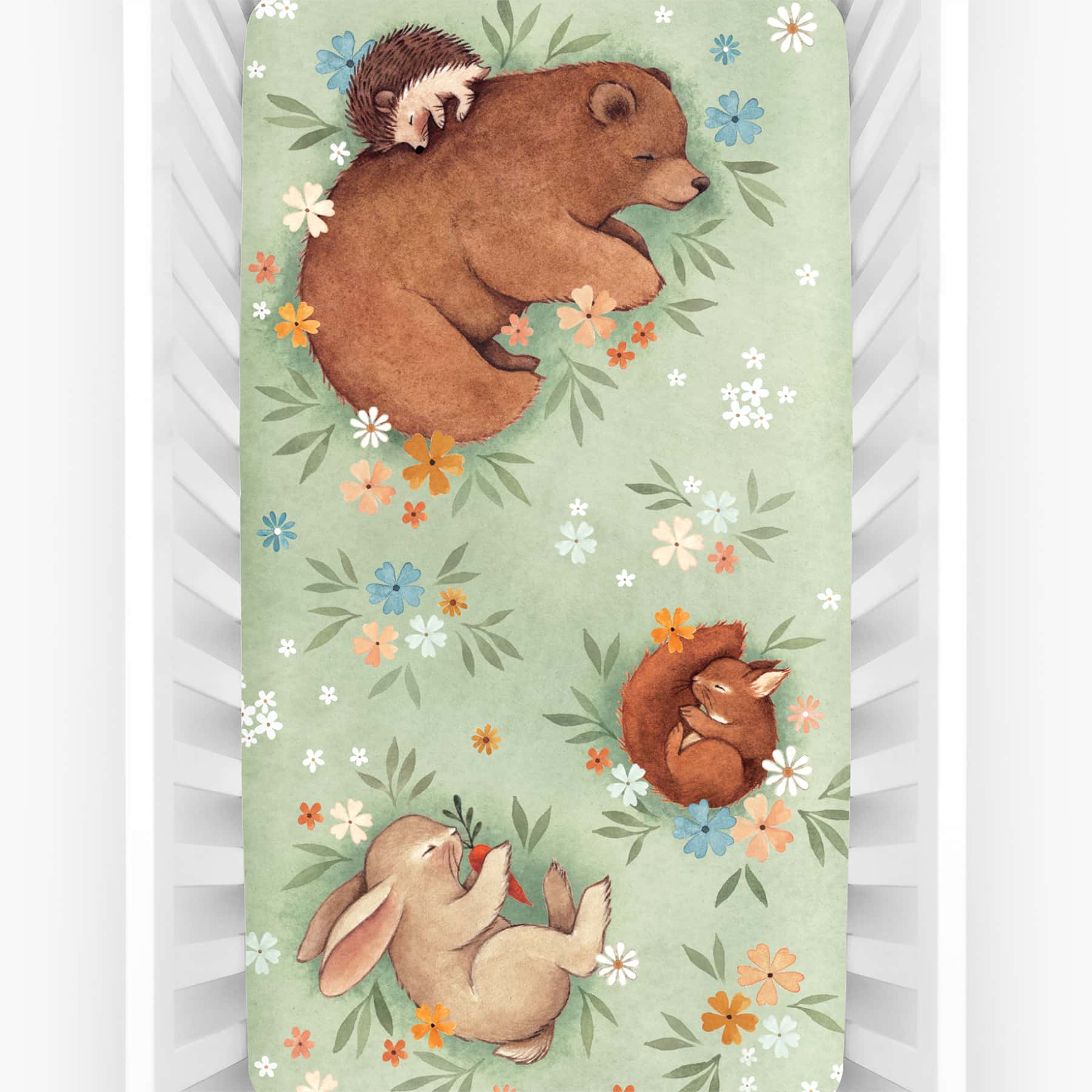 Enchanted Meadow Standard Size Crib Sheet - Image 2