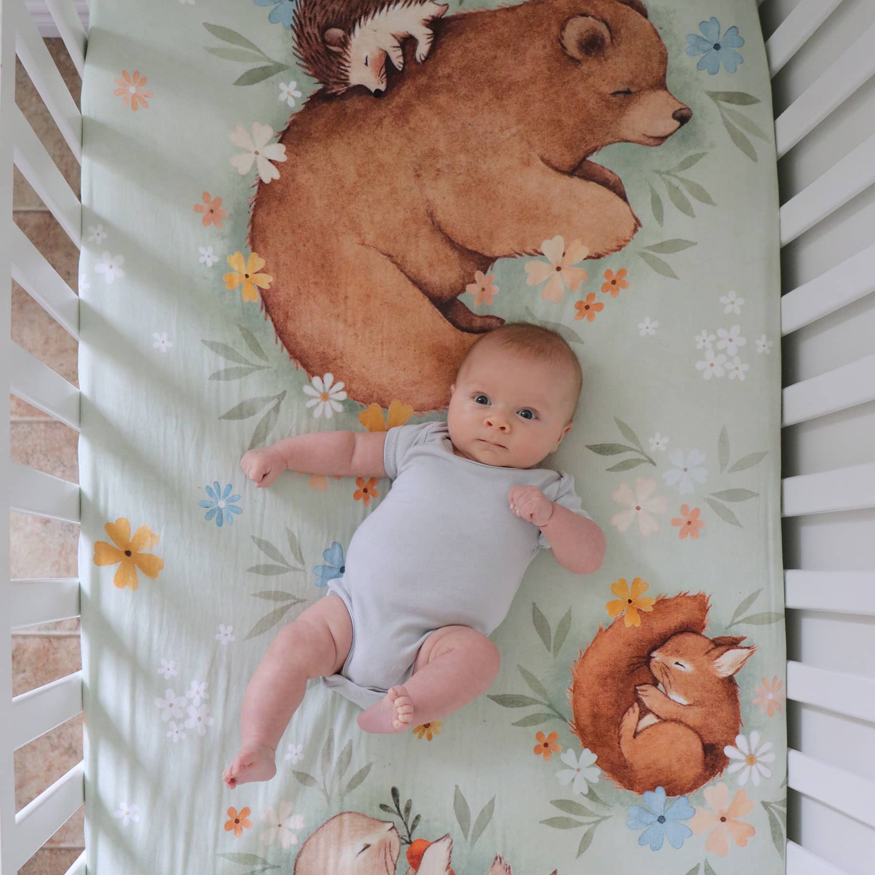 Enchanted Meadow Standard Size Crib Sheet - Image 3