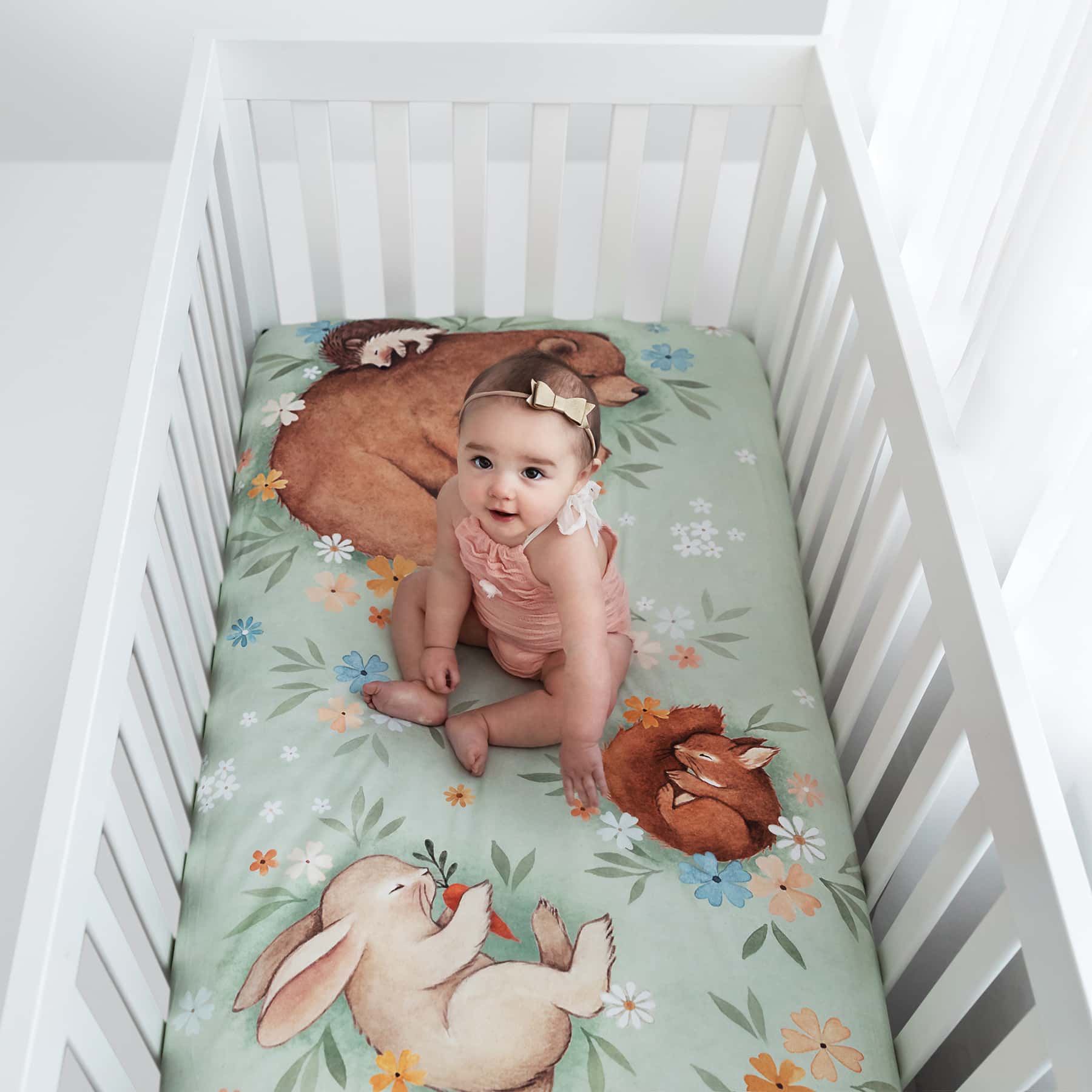 Enchanted Meadow Standard Size Crib Sheet - Image 5