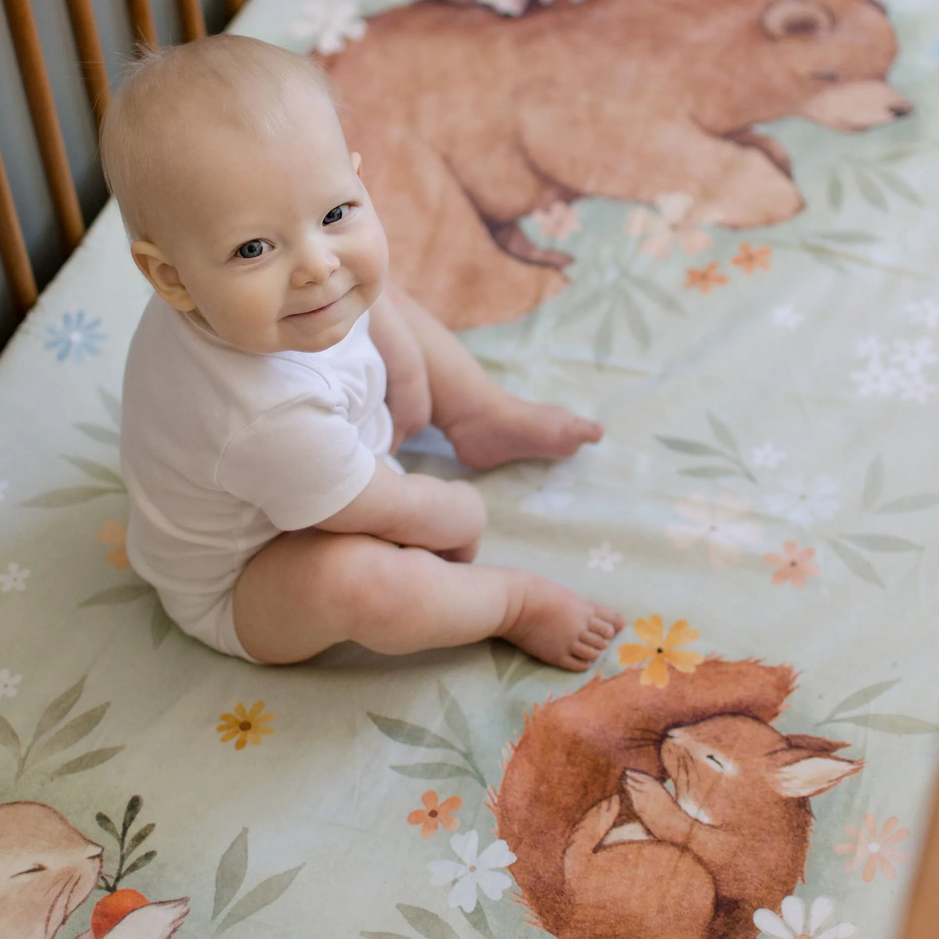 Enchanted Meadow Standard Size Crib Sheet - Image 6