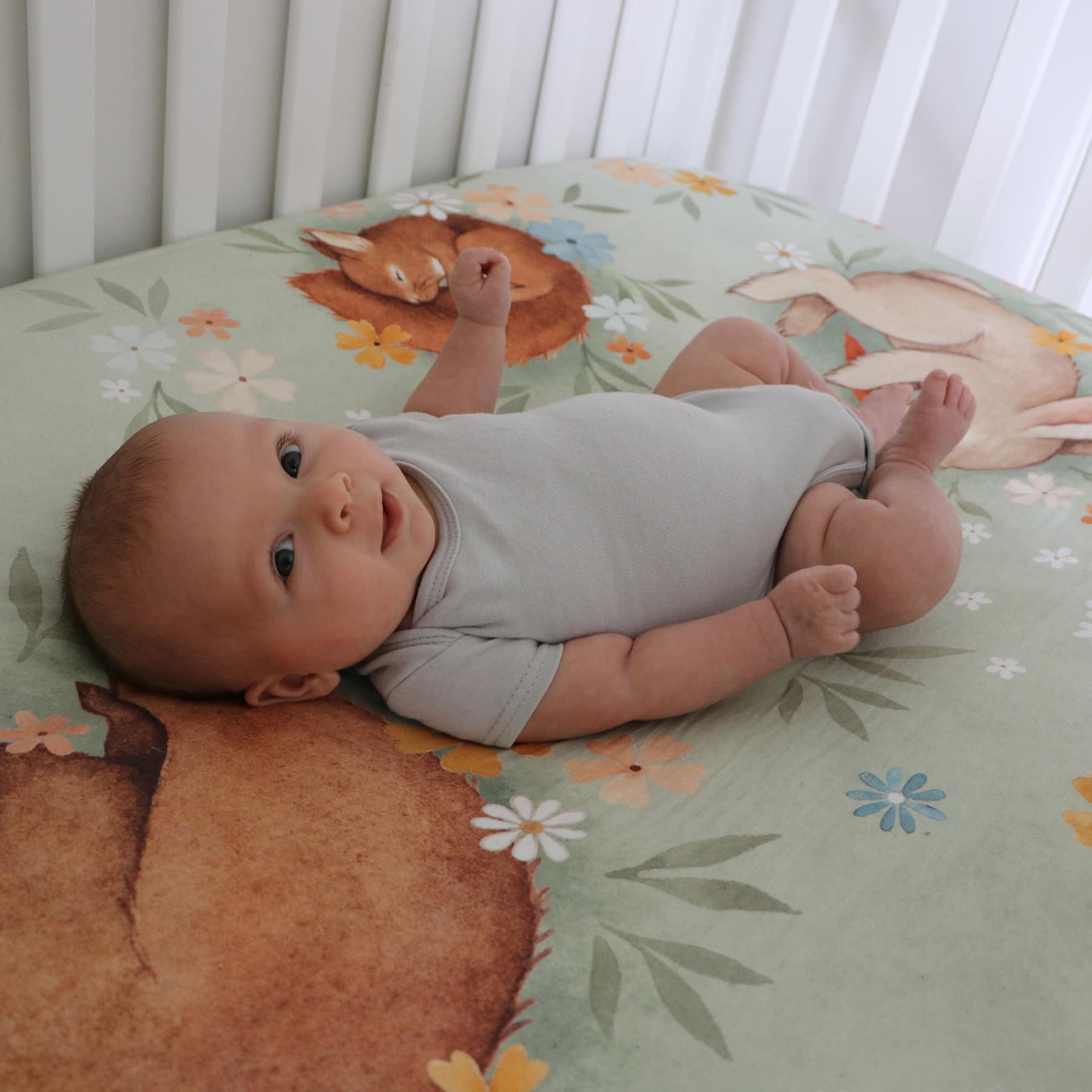 Enchanted Meadow Standard Size Crib Sheet - Image 9