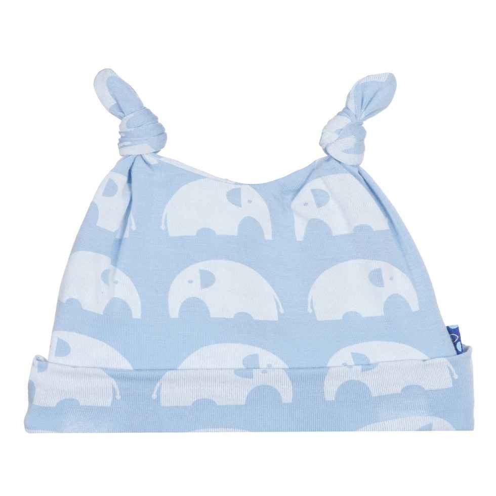 Essentials Boys Bamboo Double Knot Hat, Pond Elephant - Image 4