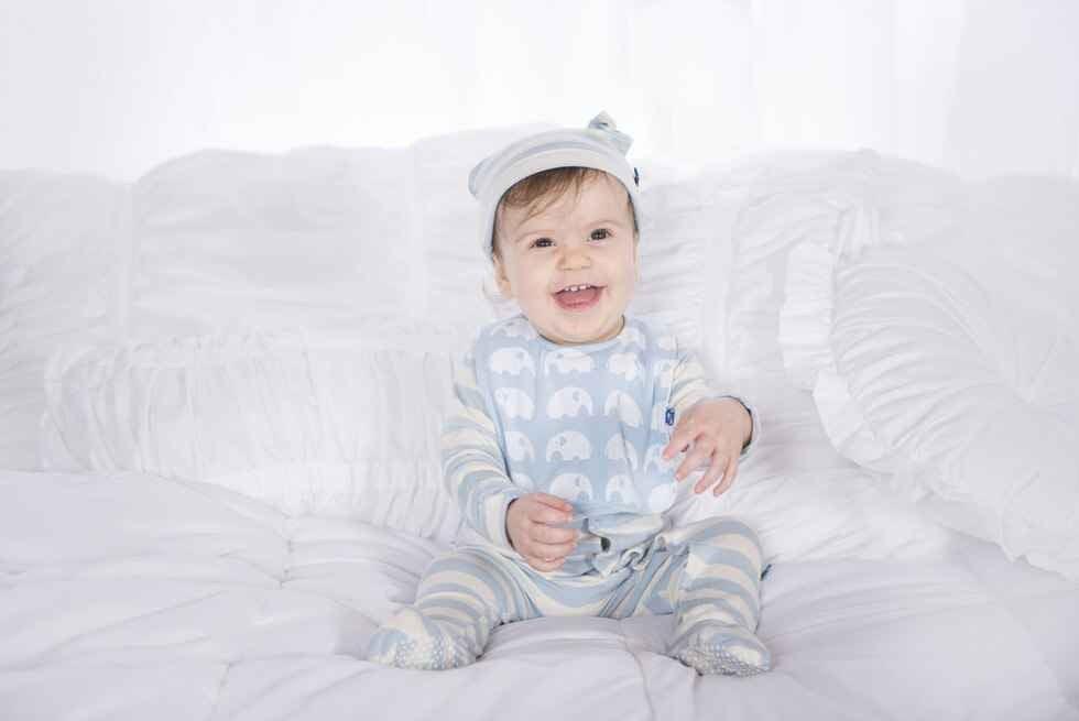 Essentials Boys Bamboo Double Knot Hat, Pond Stripe - Image 5