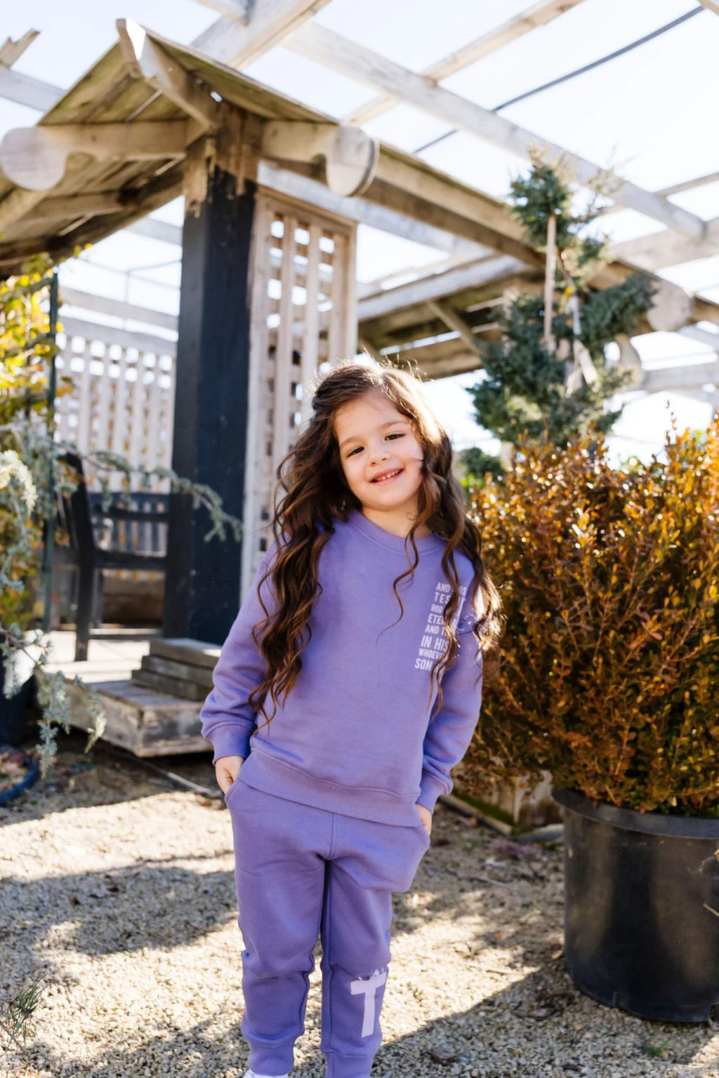 Eternal Life Purple Fleece Crewneck Sweatshirt - Image 4