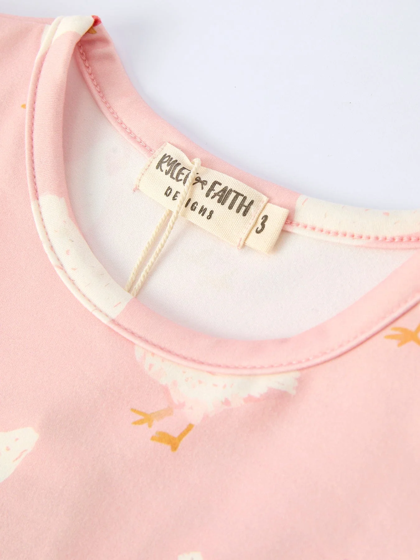 Farm Spring Chicken Print Girls Ruffle Dress - Image 3