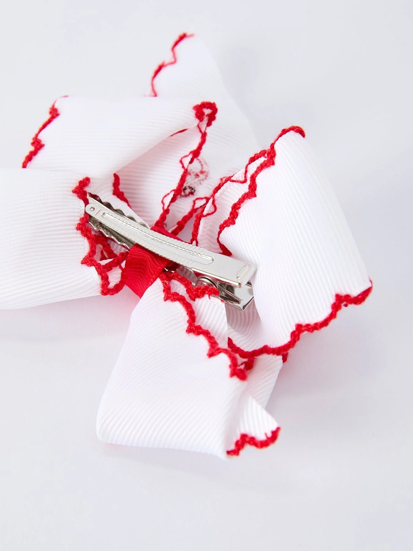 Festive Baseball Embroidered Girls Hairpin 4 Inches - Image 5